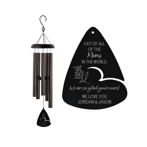 personalized mom wind chime garden decor gift