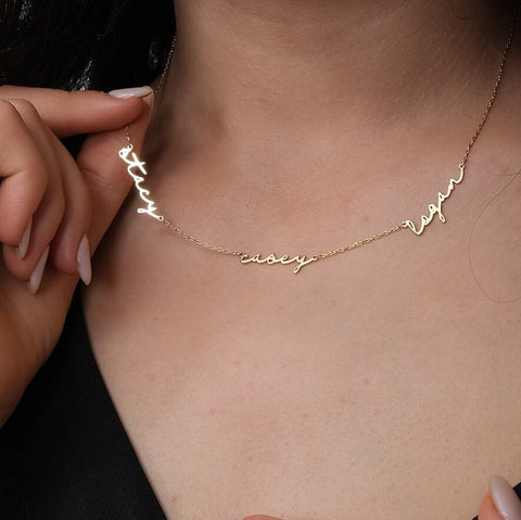 gold name necklace