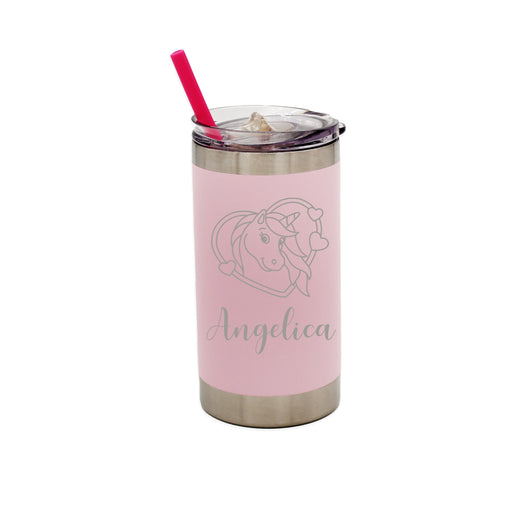 Personalized Kids Stainless Steel Tumbler with Lid and Straw – Sunny Box