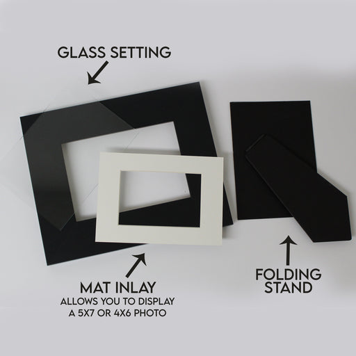 Black Cardboard Photo Frame for 4x6, 5x7