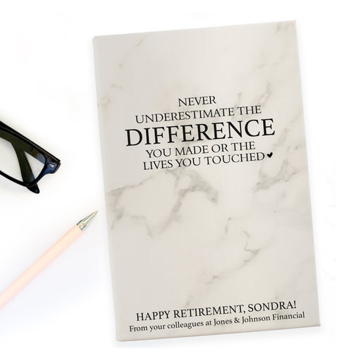 Never Underestimate The Difference You Made and The Lives You Touched:  Employee Appreciation Gift- Lined Blank Notebook Journal