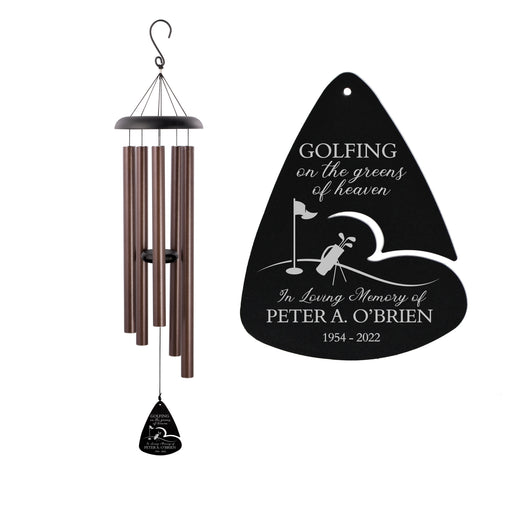 Personalized Gone Fishing in Heaven Sympathy Wind Chime — 28