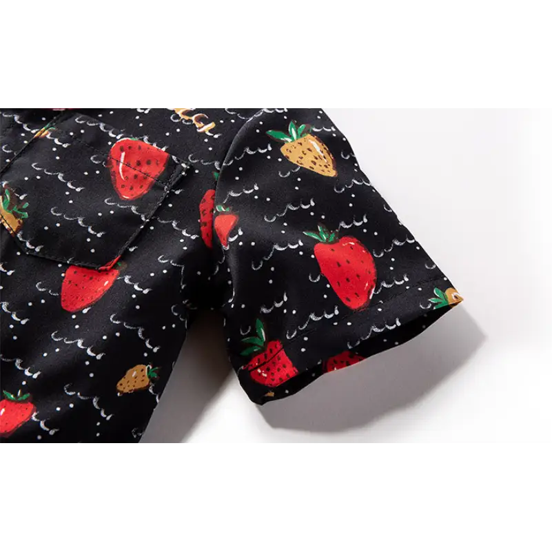Strawberry-patterned Hawaiian Shirt, Strawberry Shirt For And