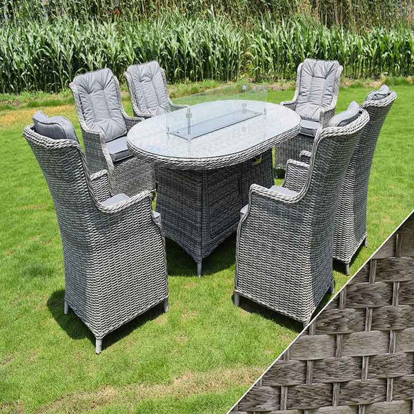 amalfi 6 seater dining set