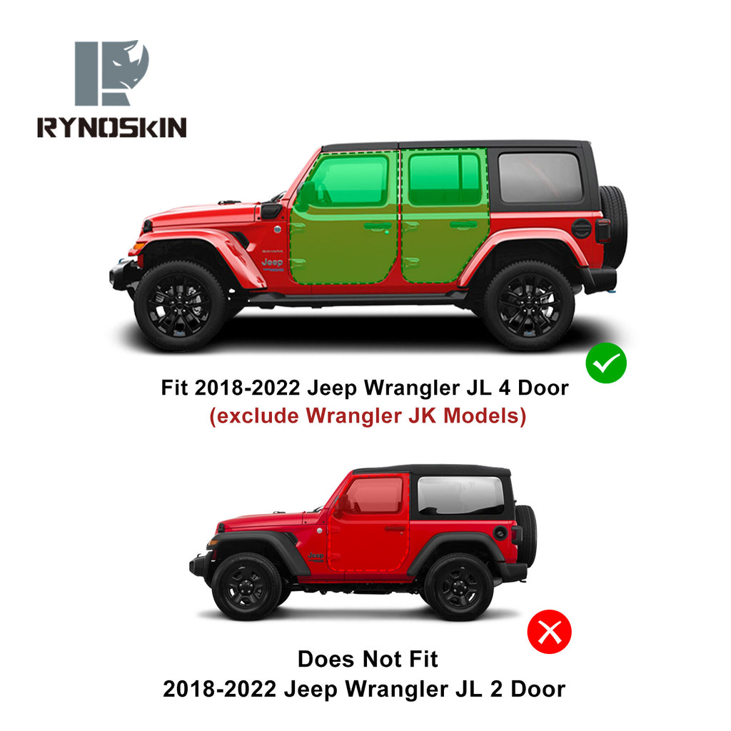 RYNOSKIN running boards Compatible with 2018-2023 Jeep Wrangler JL 4 D