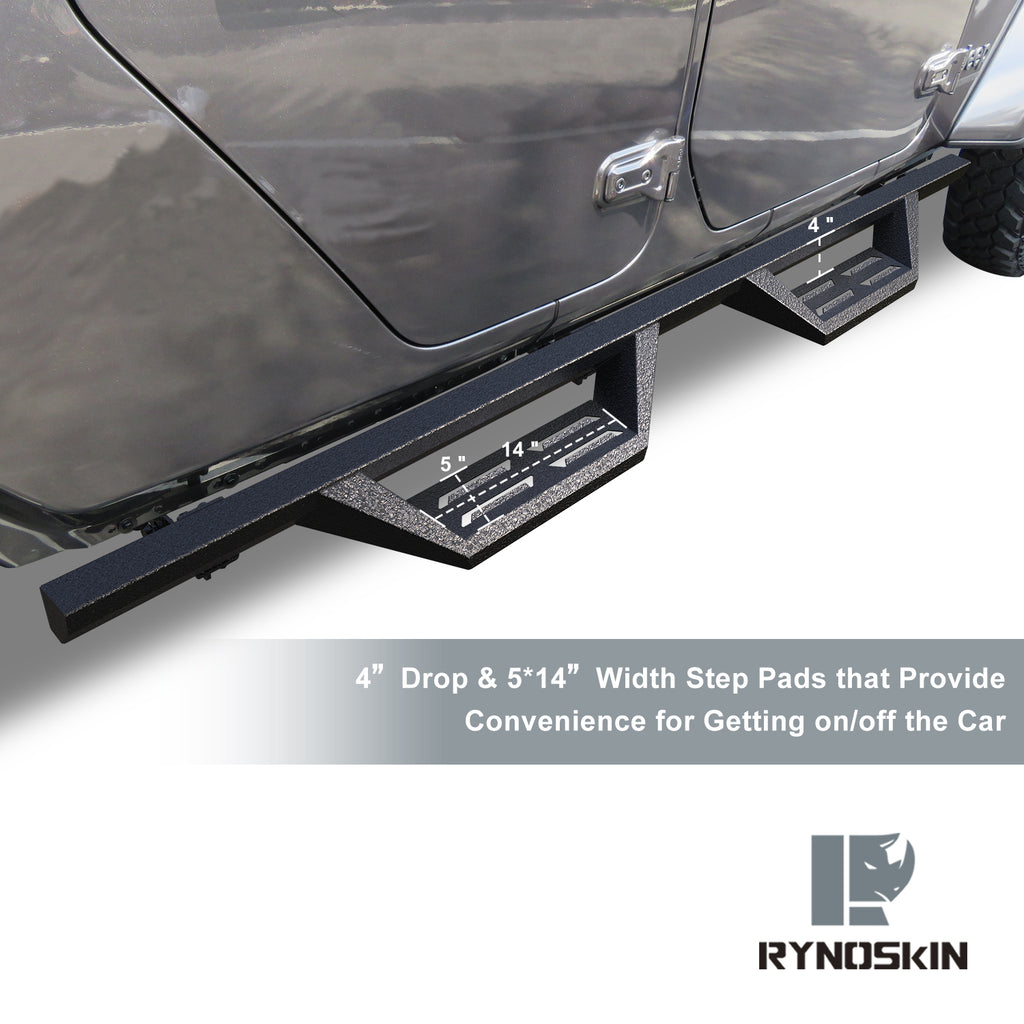 RYNOSKIN running boards Fit for 2020-2023 Jeep Gladiator JT 4 Doors Of