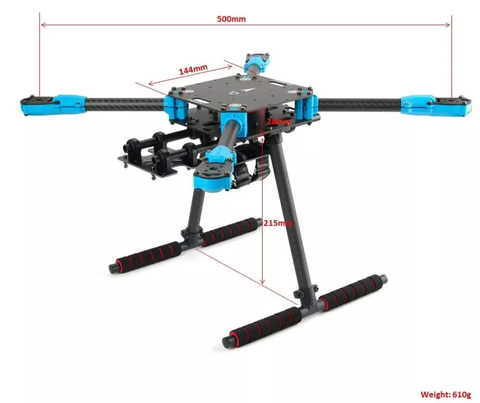 Holybro X500 v2 PX4 Development Kit, the rail mounting system is ready to take a whole host of camera mounts and g