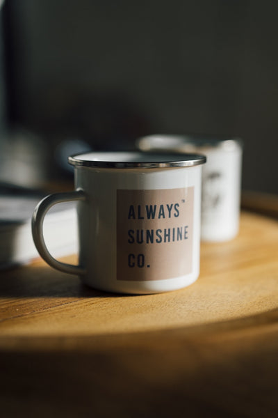 Stainless Camper Mug Design / Always Sunshine Co. Logo