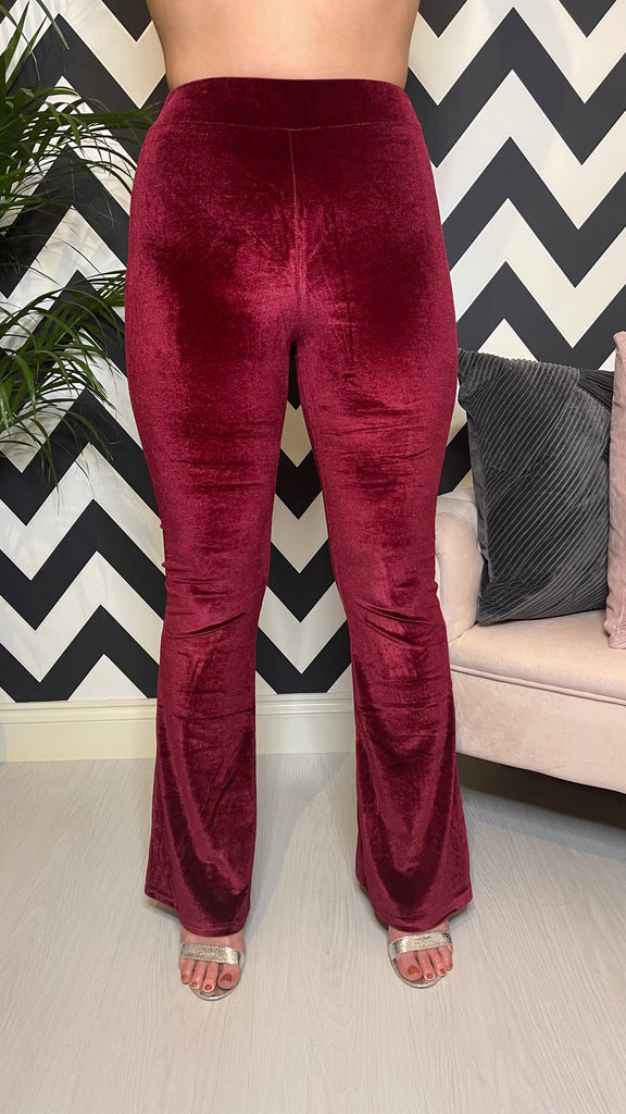 Velvet Flared Trousers, Bootcut Pants, High Waisted, for Ladies, Gift for  Her - Etsy