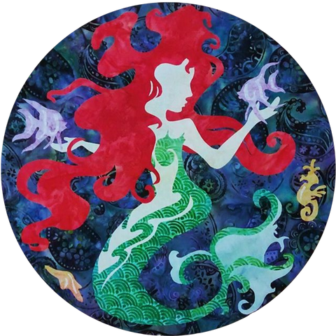 Applique mermaid with fish