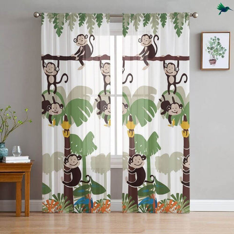 Rideau Jungle pour chambre Enfant Déco-exotique.fr