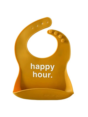 Silicone Bib | Happy Hour - Joey + June Boutique - Happy Healthy Parent Silicone Bib