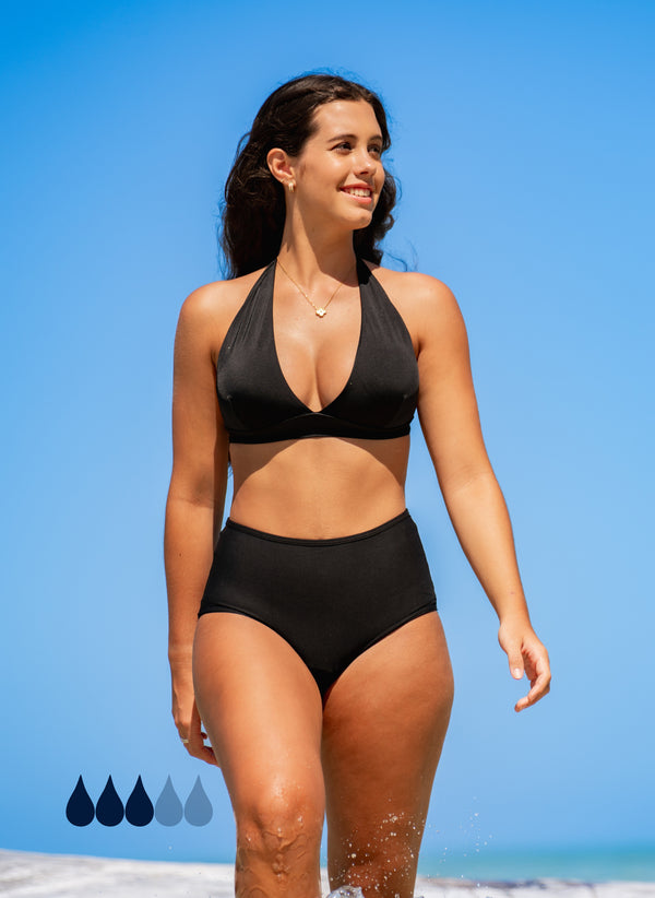Bas de maillot de bain menstruel taille haute - Naya | Sorio®
