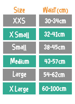 Dundies Belly Band Size Chart