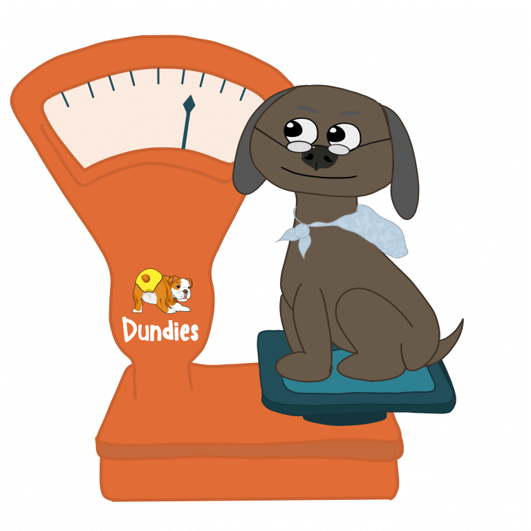 Dundies® Dog on Scales for Weight Management