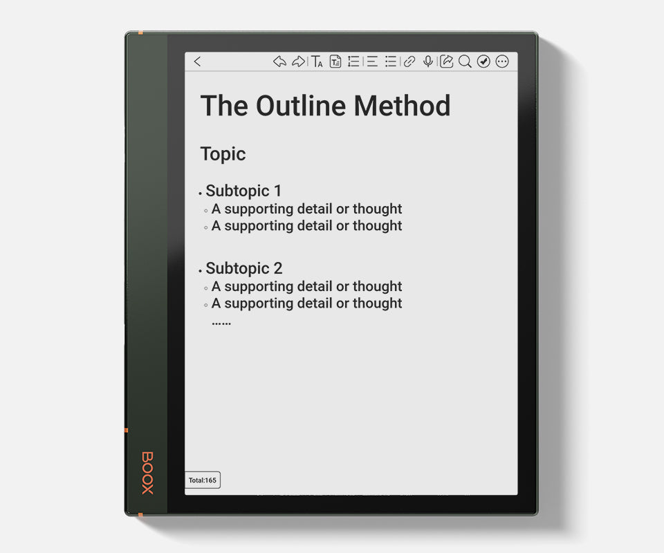 The outline method - effective note-taking method