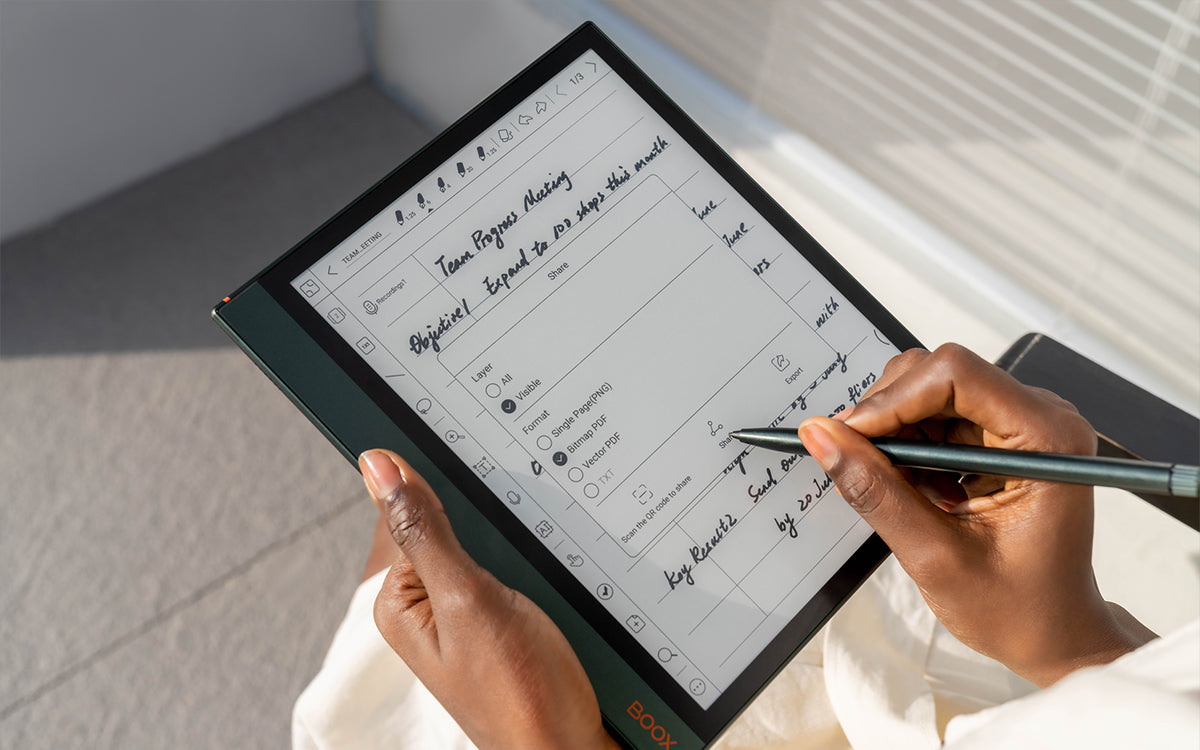Writing notes on BOOX Note Air2 Plus