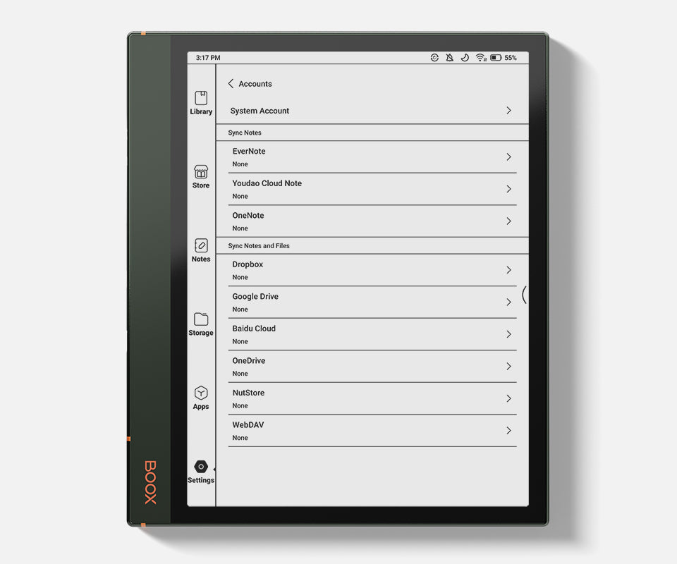 BOOX Online Backup on Third-Party Platforms