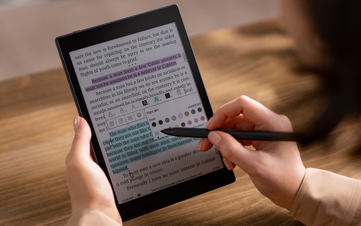 BOOX Tab Mini C - book annotation on E Ink tablet