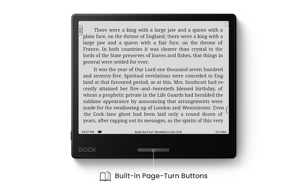 Page-turn buttons on BOOX Page