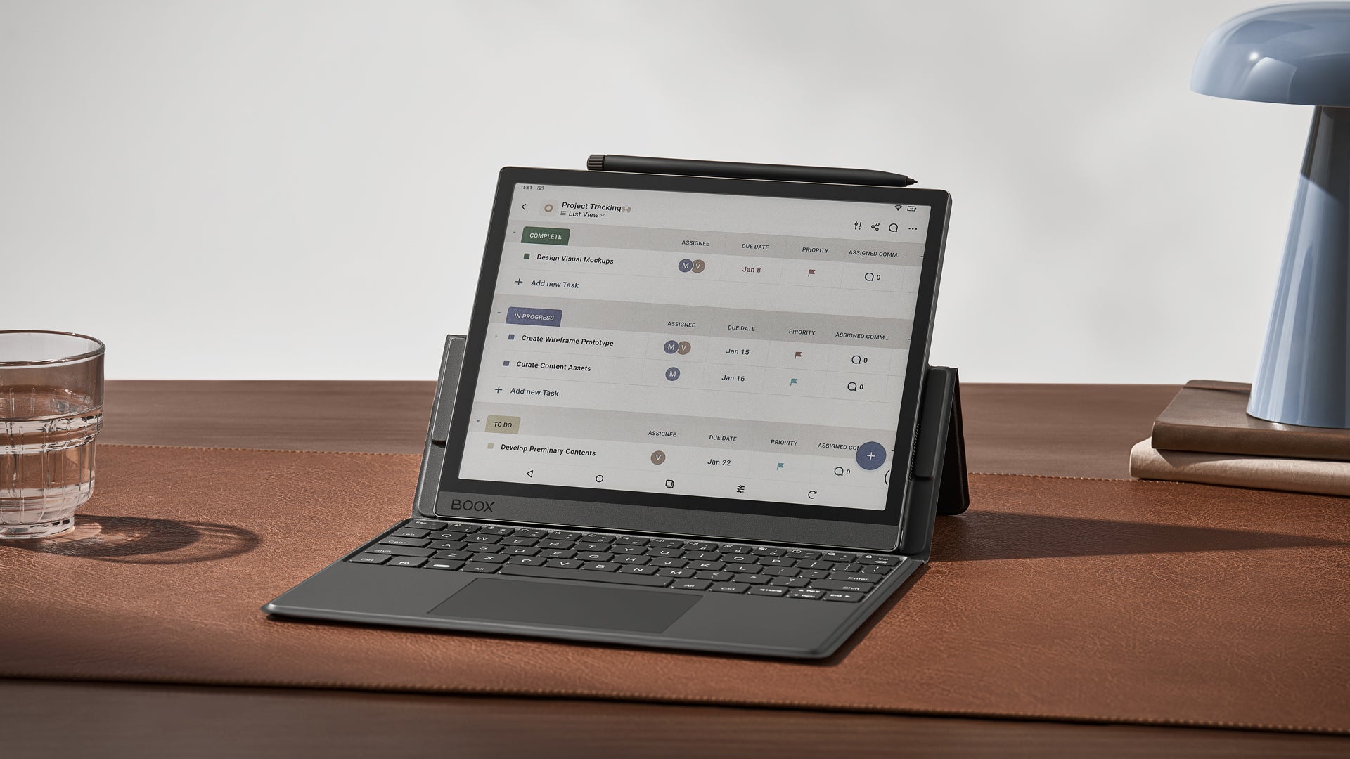 manage team projects on BOOX Tab Ultra C Pro