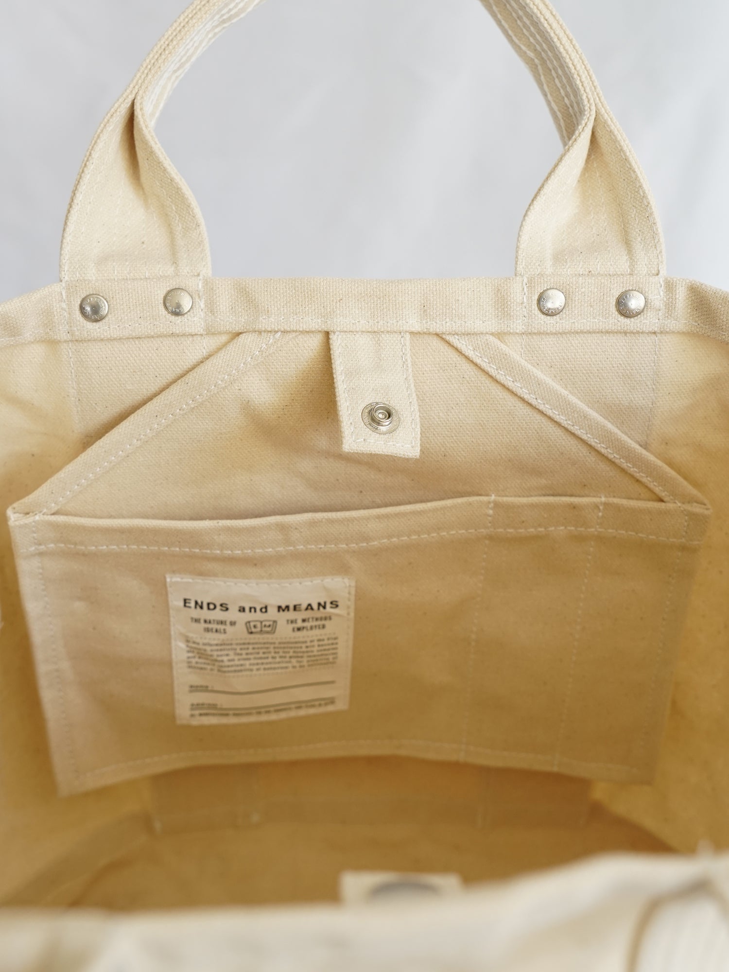 注文割引 ENDS and MEANS HBT 2way tote bag NATURAL トートバッグ