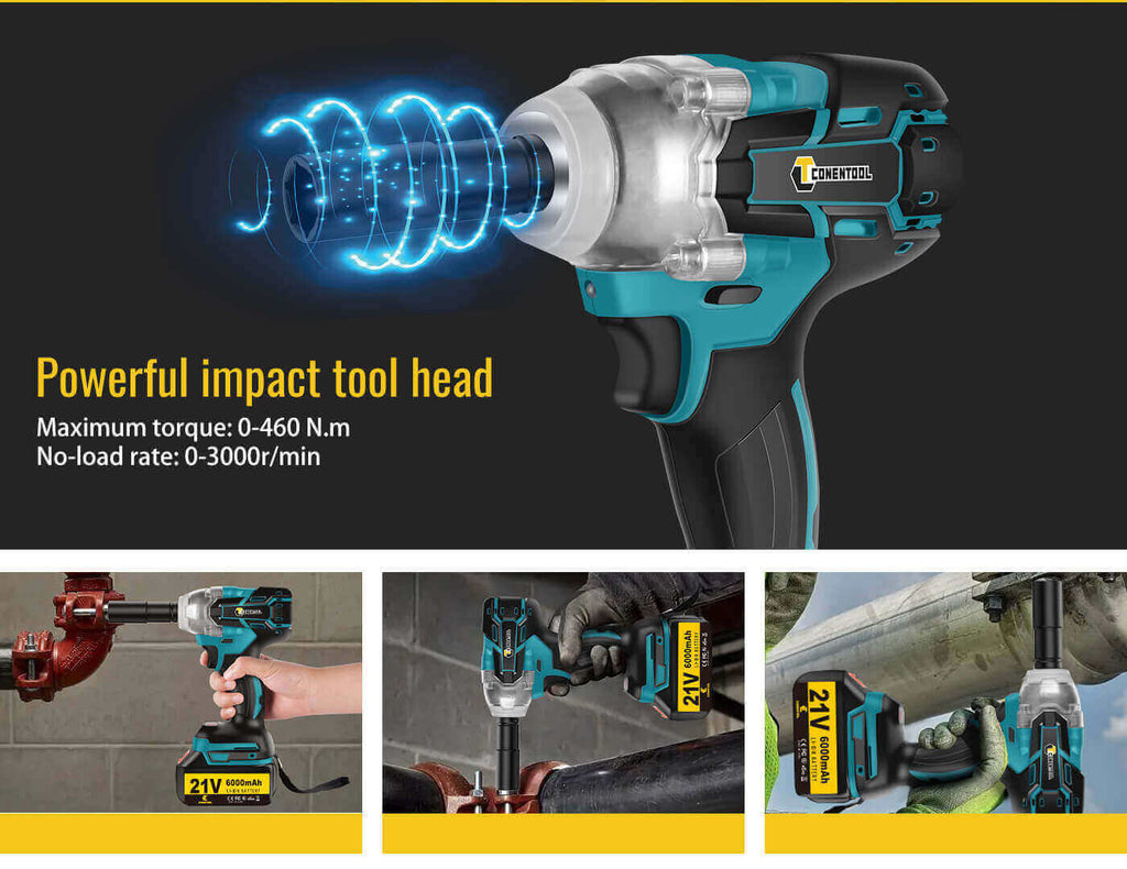 Powerful impact tool head