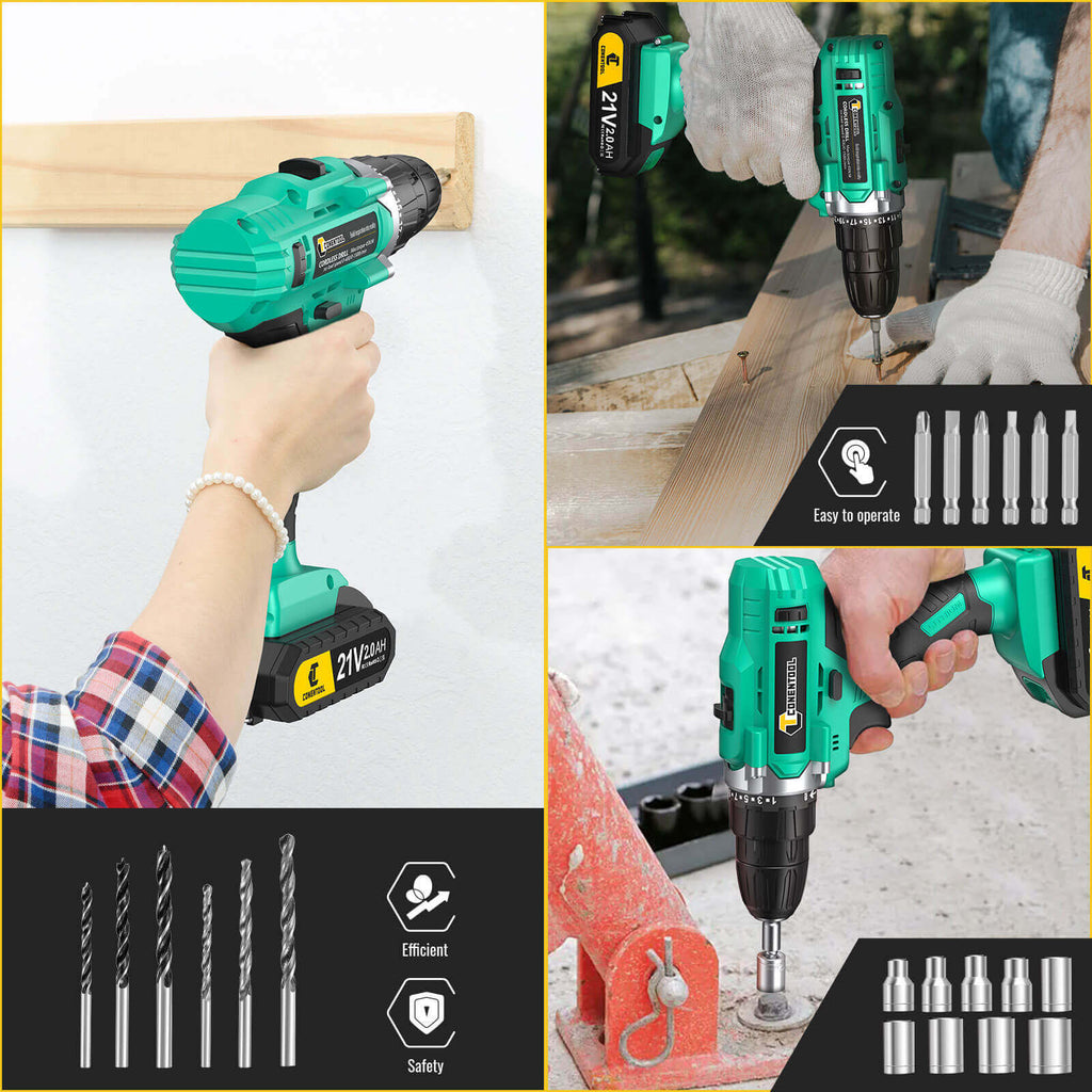 21V Cordless Drill Driver Kit