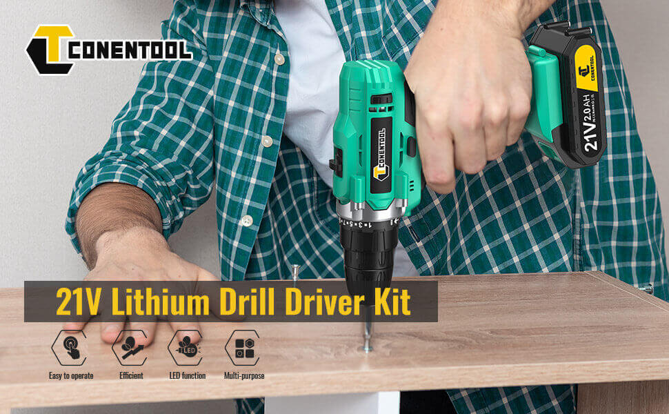 21V Cordless Drill Driver Kit