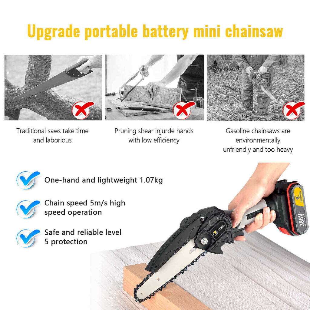 Upgrade portable battery mini chainsaw