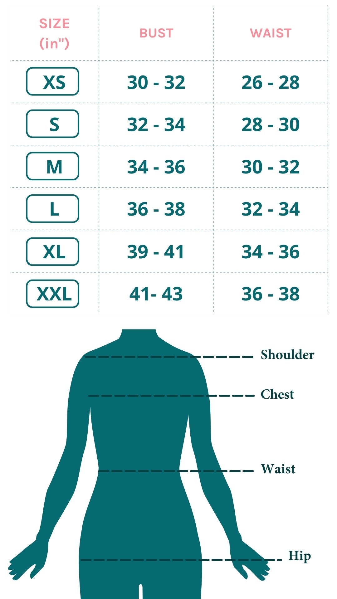 Size Chart- Women's Tops/jackets – Clime