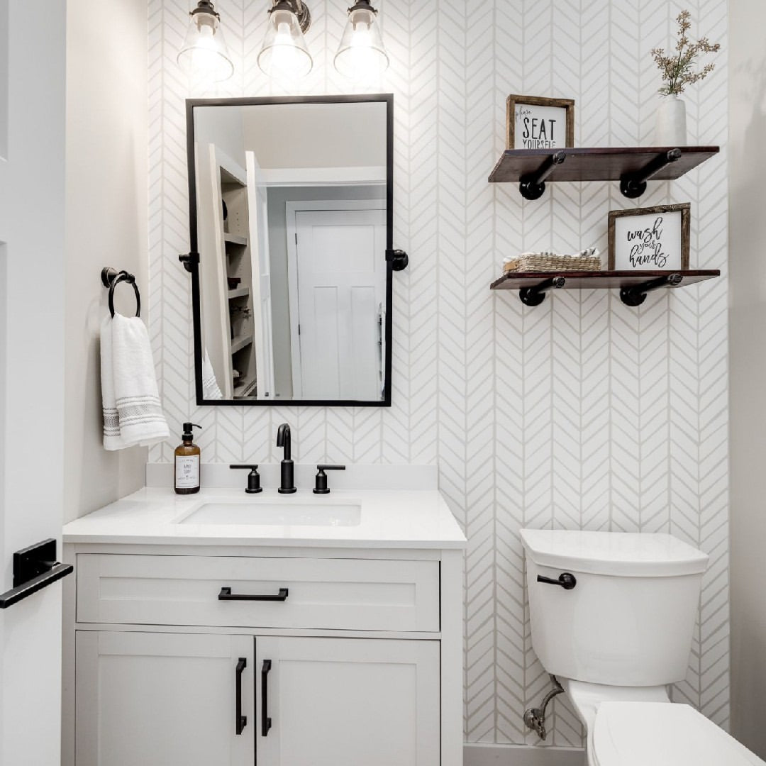 Easy DIY Bathroom Accent Wall Ideas  Start at Home Decor