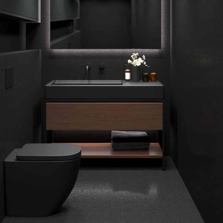 The matte black bathroom trend