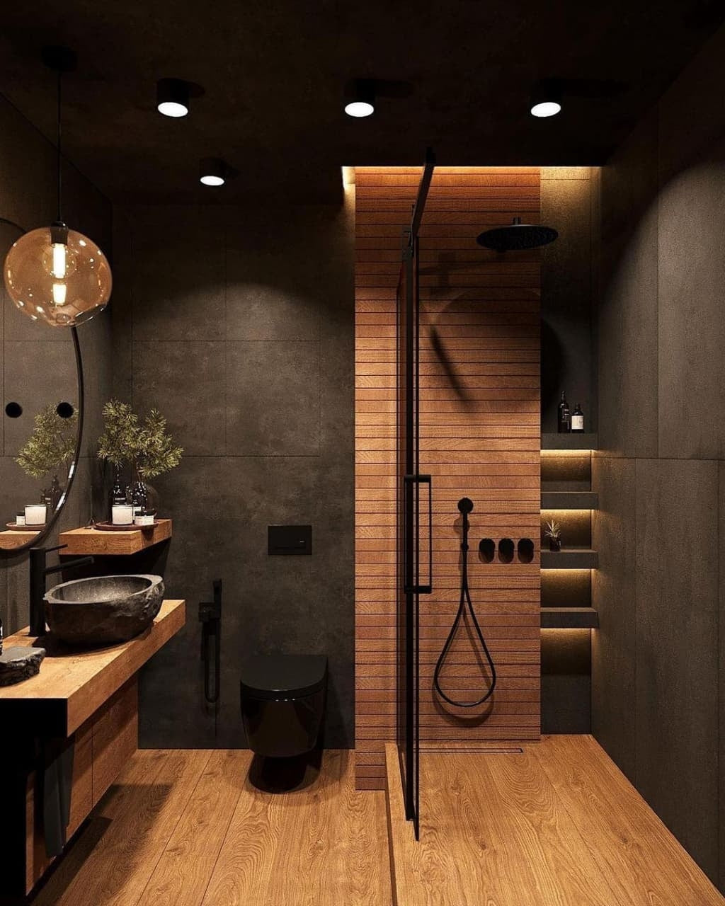 28 Exquisite Black Bathroom Design Ideas  Bathroom design black, Bathroom  interior design, Bathroom decor luxury