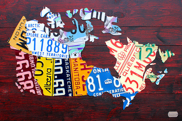 History of plates - Canada map