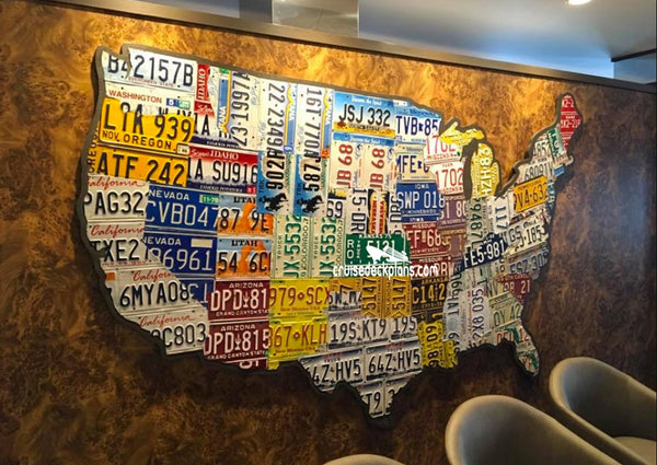 Harmony of the Seas License Plate Map Art
