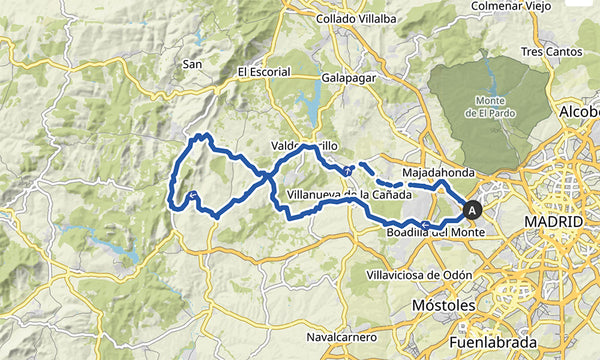 FFWD Komoot route Madrid