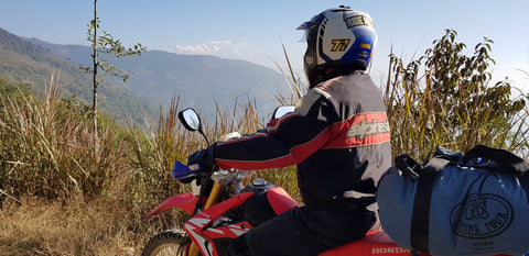 Ride Nepal motorcycle trip to Illam, view of Kanchenjunga