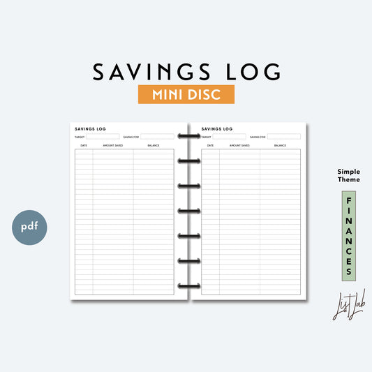 PR161 - The Book Log - Printable Insert – My Minimal Planner