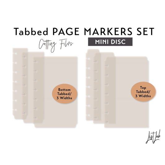 LETTER Size Disc Nested Page Markers Cutting Files Set – ListLab