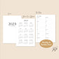 2023 PERSONAL WIDE RING Yearly Monthly Weekly VERTICAL Printable Planner Insert Set