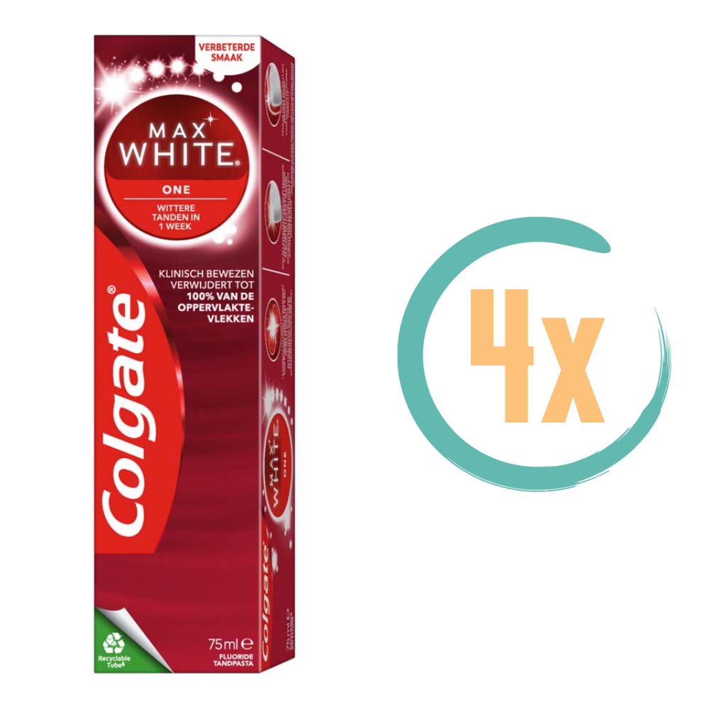 Benodigdheden heden Beroemdheid 4x Colgate Tandpasta Max White One 75ml – VoordeligInslaan.nl