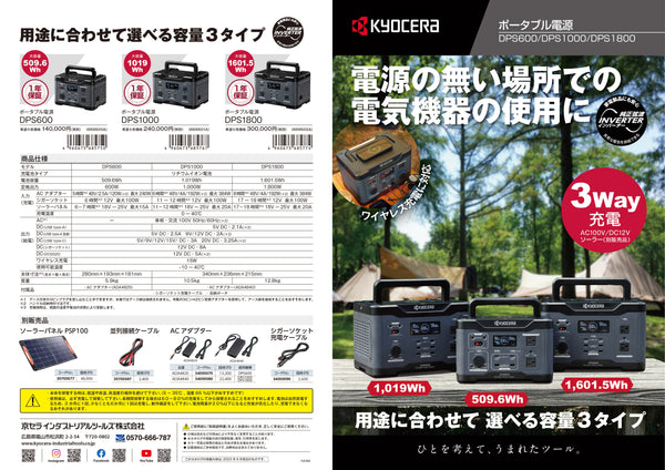 Kyocera 600W portable power supply DPS600