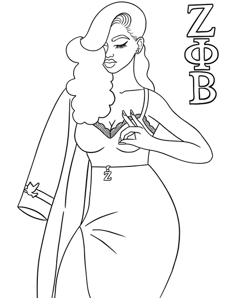 Delta Sigma Theta Pre Drawn/outline Canvas/diy Canvas Paint/grad