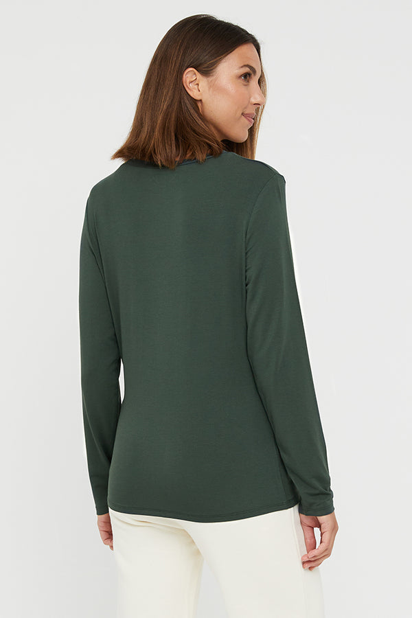 Cassie Crew Neck Forest Bamboo Body 