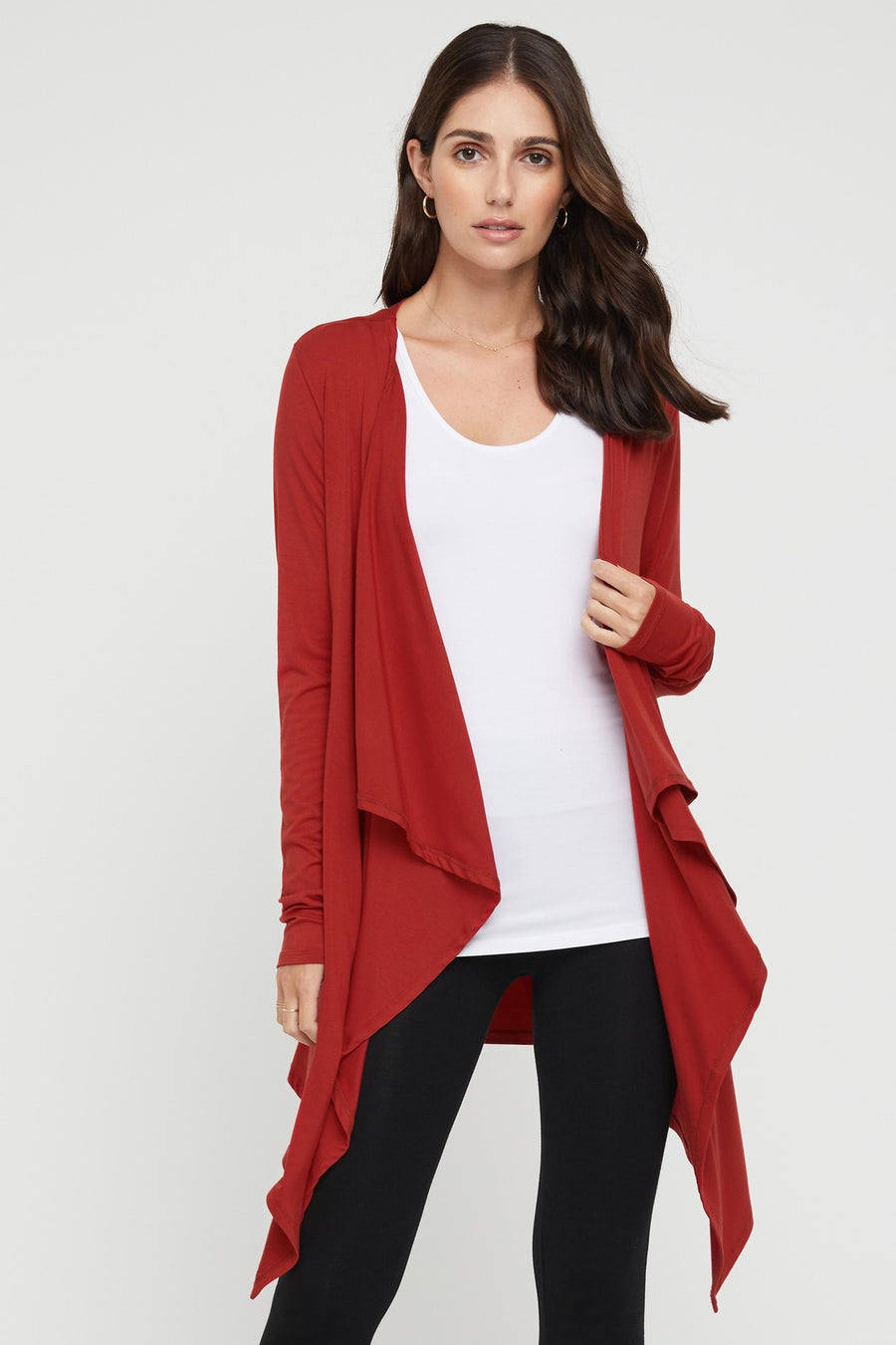 Waterfall Cardigan - Plum