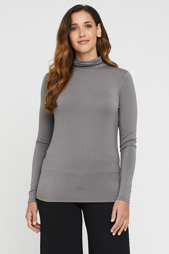 Bamboo Turtle Neck - Gull Grey | Bamboo Body