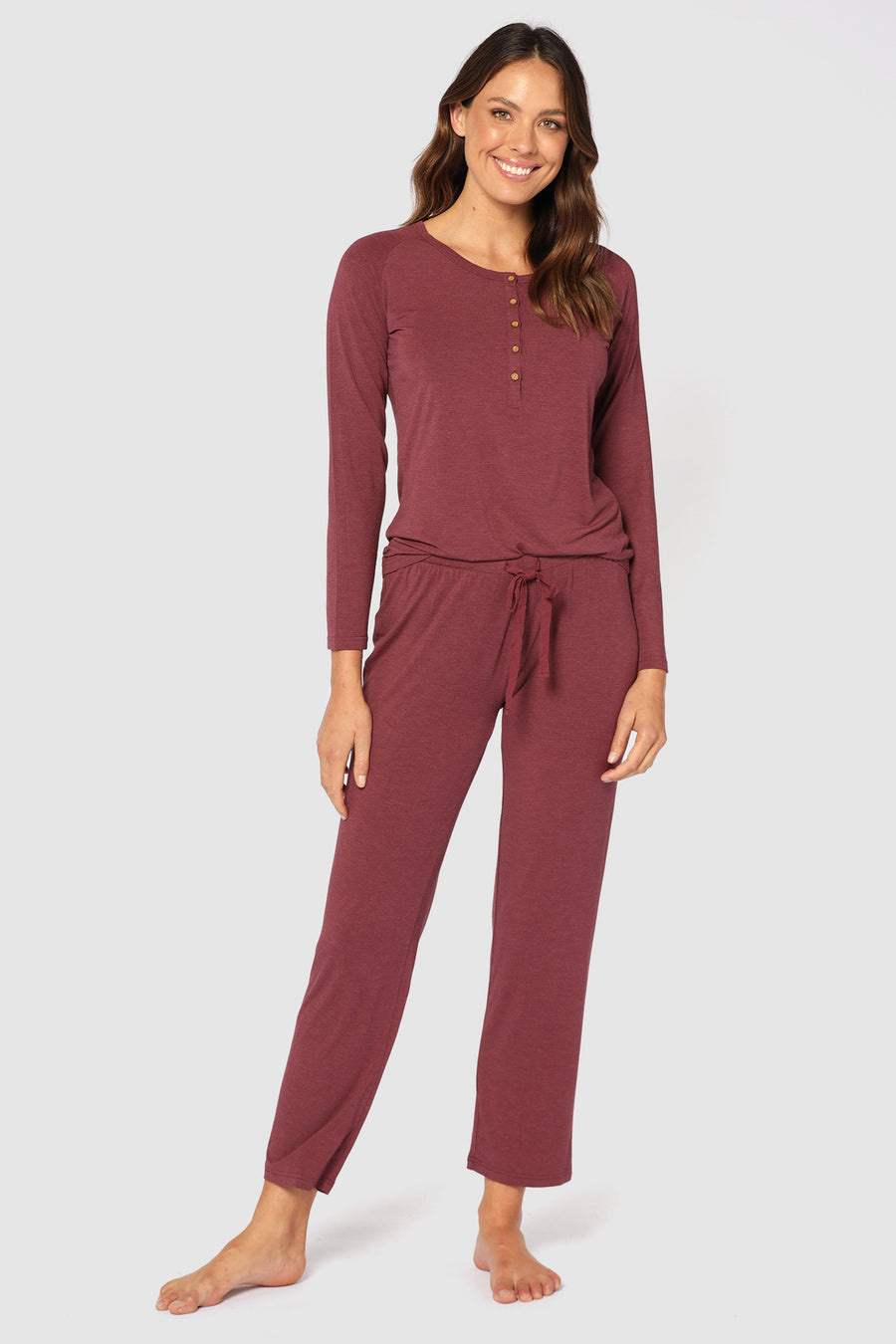 Essential Bamboo Pants - Burgundy