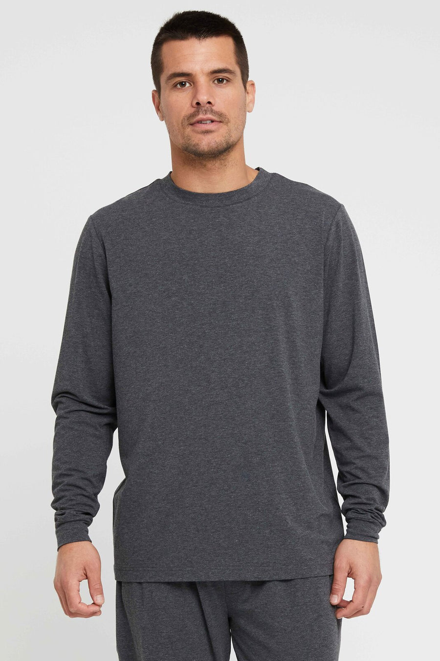 Men's Long Sleeve Crew Neck - Black