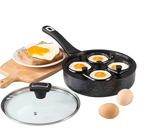 Eggssentials Poached Egg Maker – Nonstick 6 Egg Poaching Cups